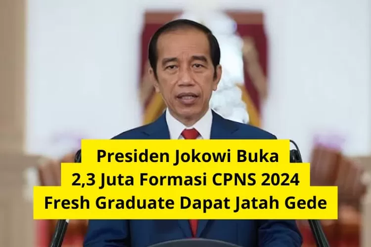 RESMI DIUMUMKAN JOKOWI! 2,3 JUTA FORMASI CPNS 2024 AKAN DIBUKA, FRESH