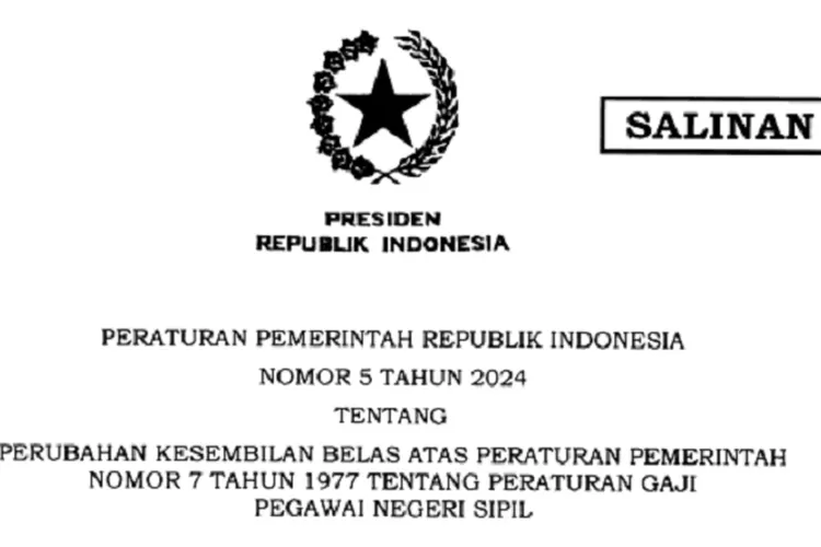 Patokan Nominal Gaji PNS Kini Bukan Lagi PP Nomor 15 Tahun 2019