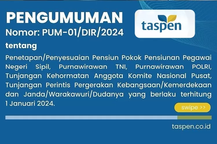 PT Taspen Batal Cairkan RAPELAN KENAIAKAN GAJI Mulai 13 Februari 2024 ...