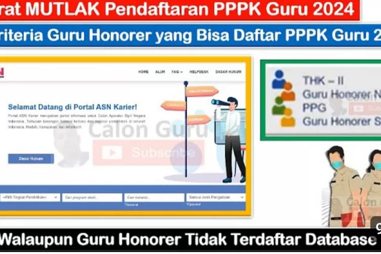 Syarat Mutlak Pendaftaran PPPK Guru Tahun 2024 dan Kriteria Guru