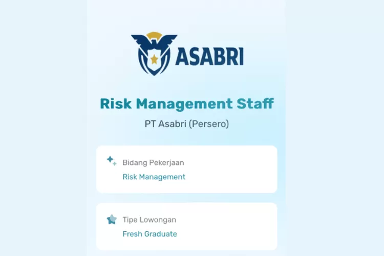 Rekrutmen Bersama BUMN: Pegawai Tetap Risk Management Staff Masih ...