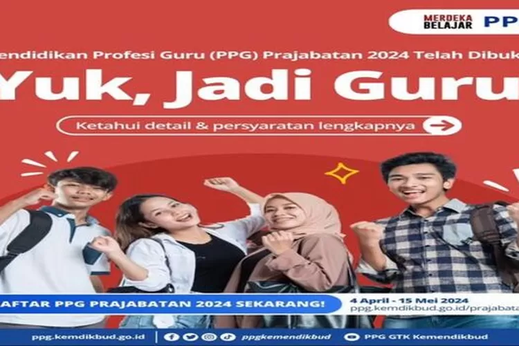 Pendidikan Profesi Guru Atau PPG Prajabatan 2024 Dibuka, Cek Detail ...