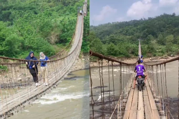 Jembatan Gantung Terpanjang No 2 Di Indonesia Ada Di Sumsel Jalannya Dilarang Keras Melihat Ke 