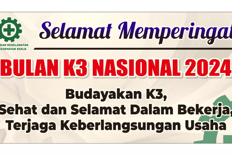 Download CDR Desain Spanduk MMT Banner Selamat Bulan K3 Nasional Tahun