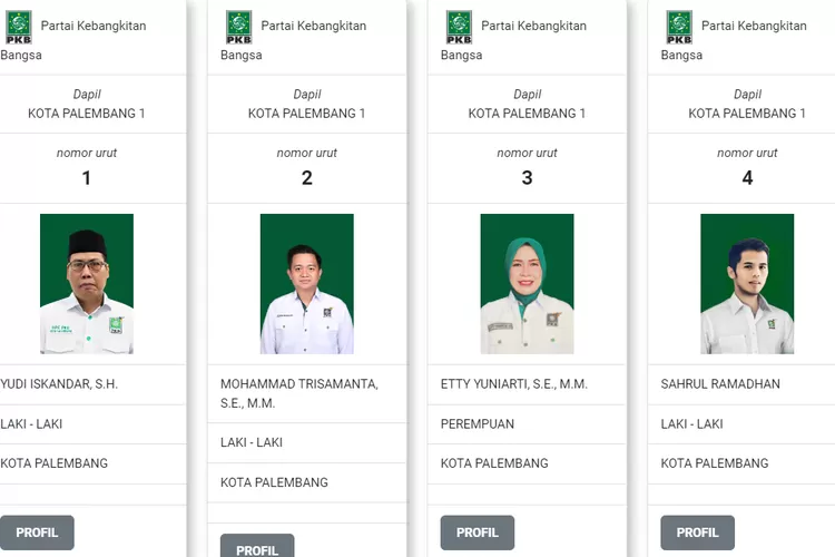 Inilah Daftar Caleg DPRD Kota Palembang Dari Partai PKB, Cek ...