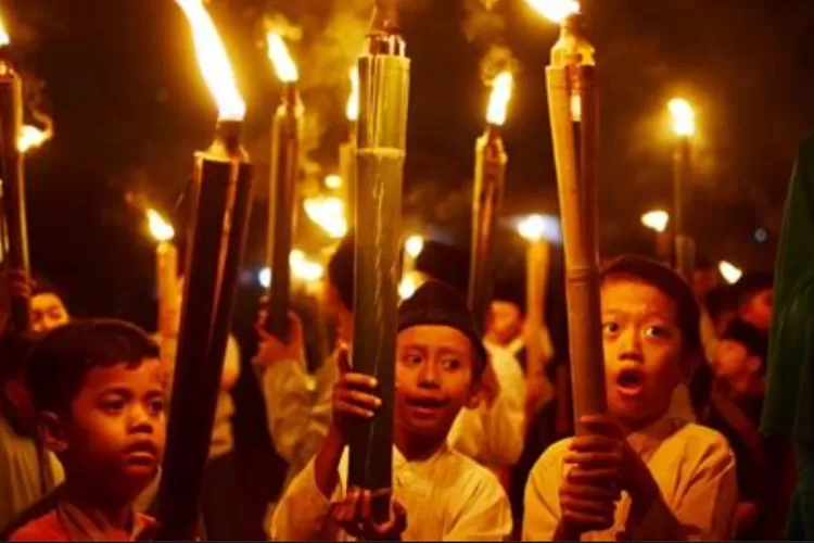 Ilustrasi pawai obor di Palembang (Ist)