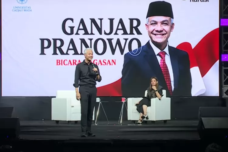 Ganjar Pranowo Saat Menghadiri Acara Mata Najwa Live Dari Universitas Gajahmada Jogja 19 Septemper 2023 (Youtube Najwa Shihab )