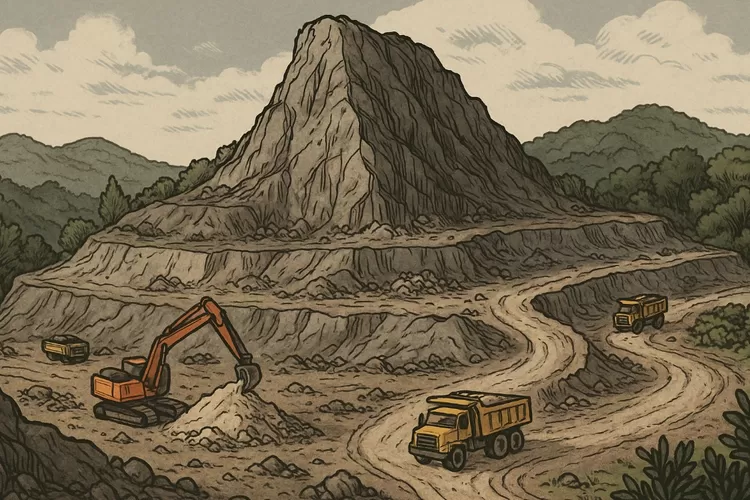 Ilustrasi Tambang Ilegal (Foto: Addien Bangbara )