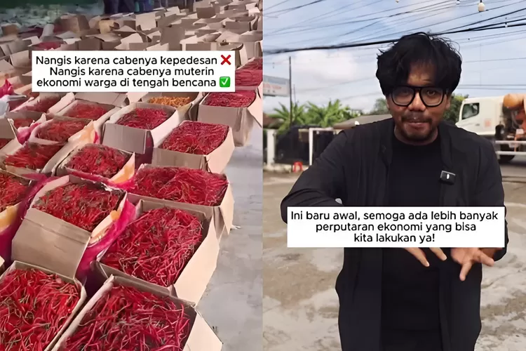 Menyoroti hasil panen cabe yang melimpah usai bencana banjir bandang dan longsor melanda wilayah Aceh. (instagram.com@irwandiferry)