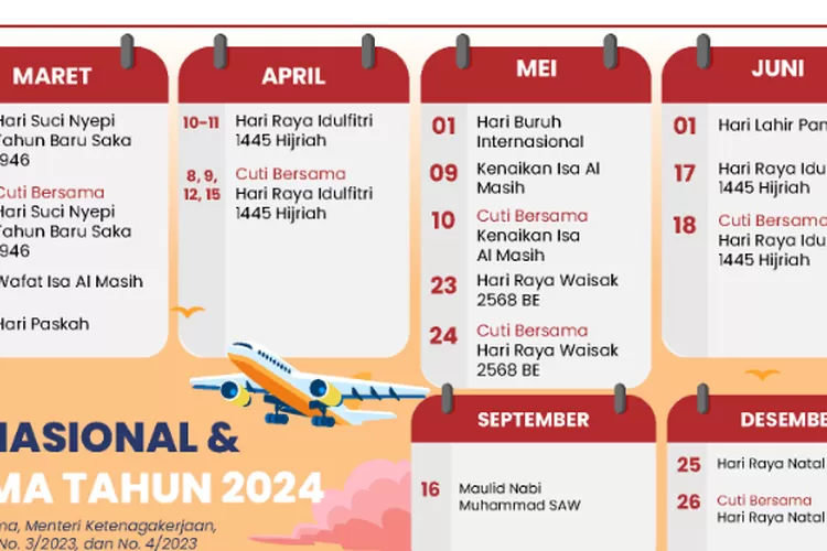 Asyik! 27 Hari Libur Nasional Dan Cuti Bersama Di Tahun 2024: Bulan ...