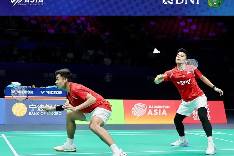 Ganda putra Indonesia Leo Rolly Carnando dan Bagas Maulana.