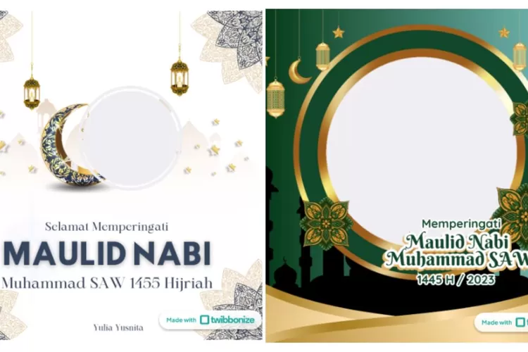 8 Link Twibbon Maulid Nabi Muhammad SAW 1445 Hijriah, Desain Terbaru ...