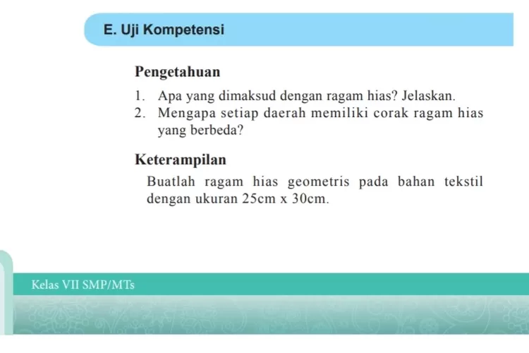 Inilah Kunci Jawaban Seni Budaya Kelas 7 SMP/MTs Kurikulum Merdeka ...