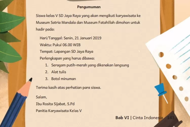 Kunci Jawaban Bahasa Indonesia Kelas 5 SD Halaman 144 Kurikulum Merdeka ...