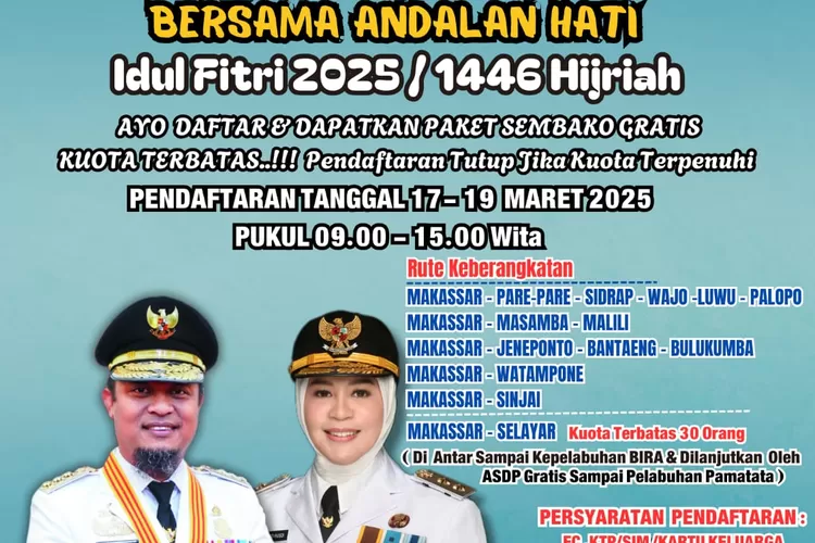 Mudik Gratis Pemprov Sulsel