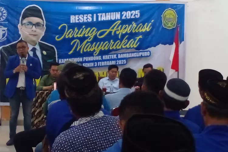 Sekretaris Komisi D DPRD Kabupaten Bantul, Herry Fahamsyah, bersama sejumlah pihak menghadiri pelaksaan reses 1 tahun 2025 di Kapanewon Jetis, Kabupaten Bantul, Senin (3/2/2025) malam.