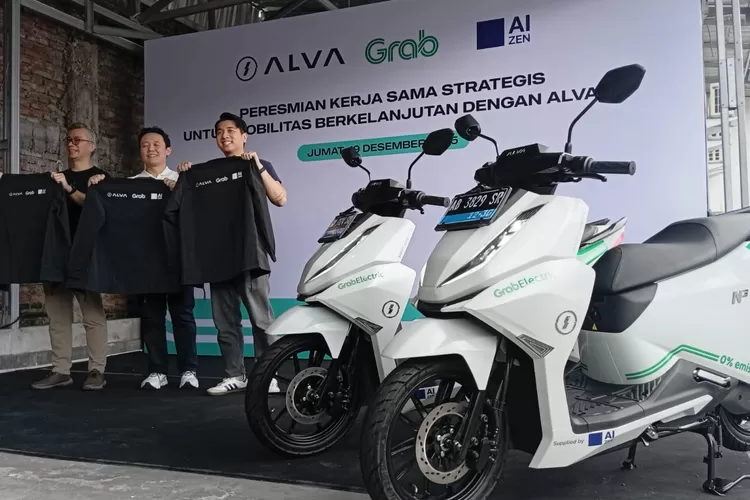 Peluncuran 250 unit motor listrik ALVA N3 ke dalam armada Grab di Yogyakarta . (Dok.)