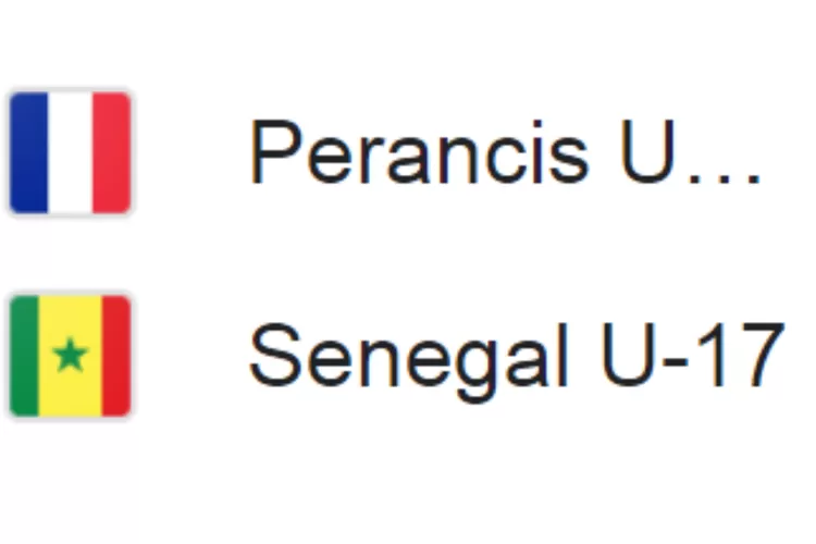 Jadwal U17 2023 di Indosiar 22 November 2023, Ada Prancis vs Senegal dan England vs Uzbekistan