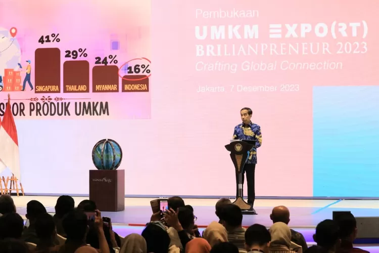 Presiden Joko Widodo buka UMKM EXPO(RT) BRILIANPRENEUR 2023 (dok.BRI)
