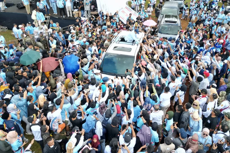 Prabowo disambut oleh ribuan pendukungnya (press release)