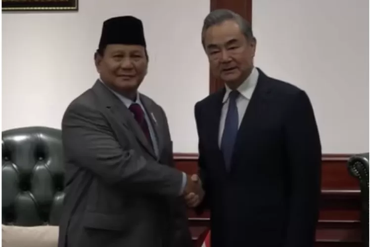 Pertemuan Prabowo dan Wang Yi (dok youtube merdekadotcom)