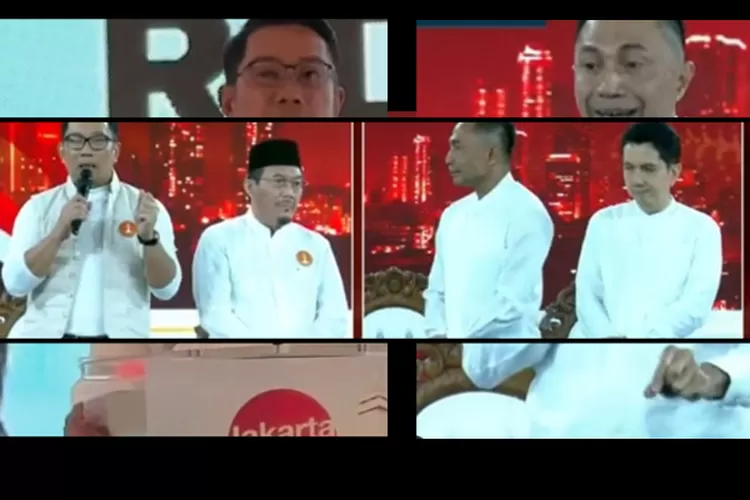 Tangkapan layar saat di debat pilkada jakarta (instagram/@ridwankamil, @dharmapongrekun)