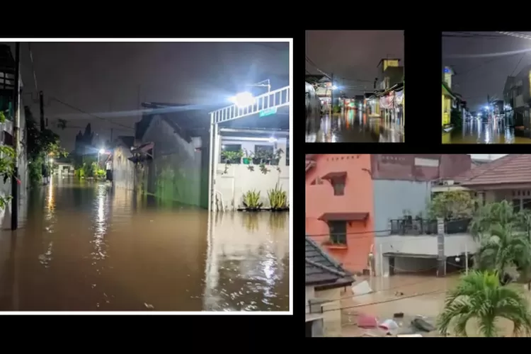 Beberapa rumah yang terendam di daerah Jati asih, Bekasi   (dok Instagram @bekasi24jamcom)