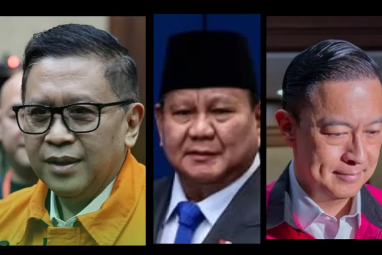 Presiden RI  Prabowo Subianto, Dr.Ir.Hasto Kristiyanto dan Thomas Trikasih Lembong (Tomlembong)