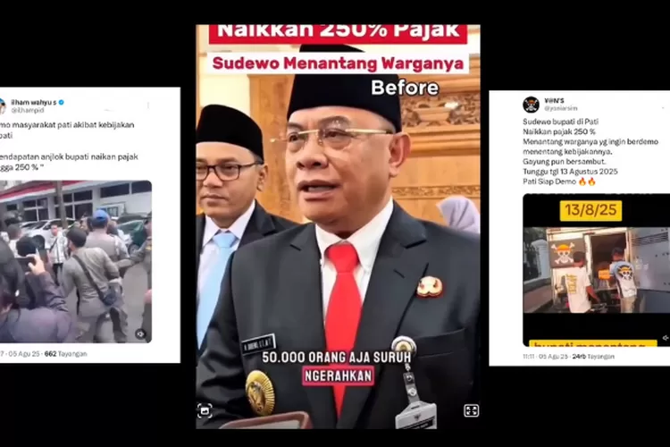 Tangkapan layar video Bupati Pati, H. Sudewo