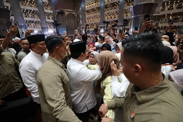 Presiden Prabowo saat perayaan Maulid Nabi di Masjid Istiqlal (dok Setpres)