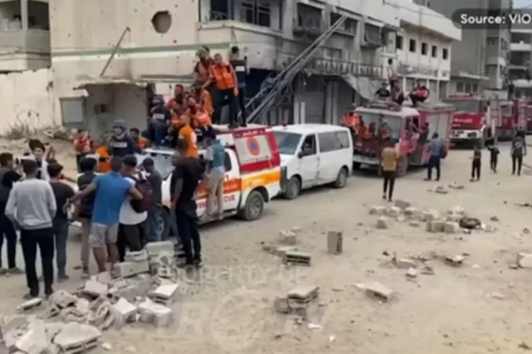 Kondisi Gaza porak-poranda (Tangkap layar youtube Metro TV)