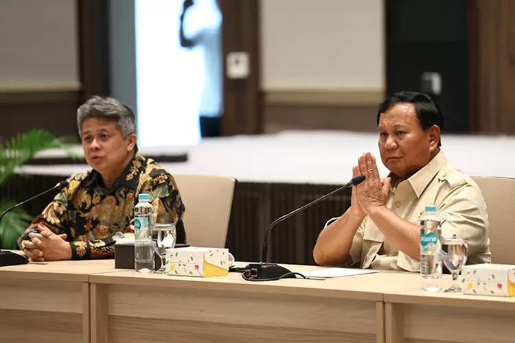Capres nomor urut 02, Prabowo Subianto saat bertemu pengurus KWI. (Tim Prabowo)
