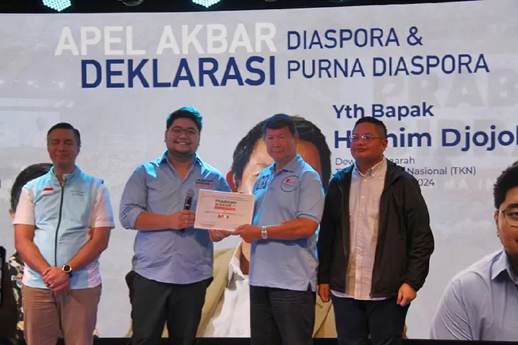 Deklarasi Komunitas AMAN untuk pasangan Prabowo-Gibran pada Pilpres 2024. (Tim Prabowo)