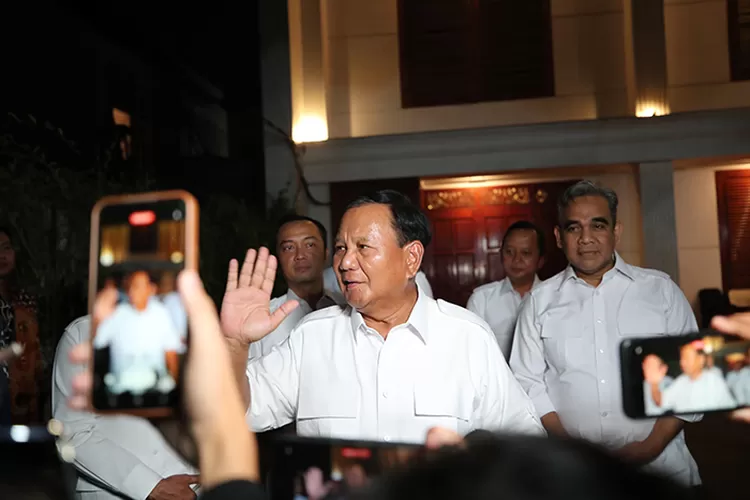 Prabowo Subianto usai menghadiri HUT Partai Gerindra. (Timses Prabowo)