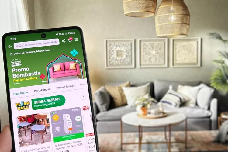 Home Living Salebrations dari Tokopedia menghadirkan beragam produk rumah tangga untuk dekorasi dan renovasi rumah sambut Ramadhan 2024 dengan sederet promo menarik.  (ANTARA/ HO)