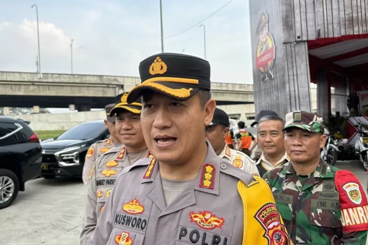 Kapolresta Bandung Kombes Pol Kusworo Wibowo saat memberikan keterangan di Kabupaten Bandung, Jawa Barat, Jumat (19/4/2024).  (ANTARA/Rubby Jovan)