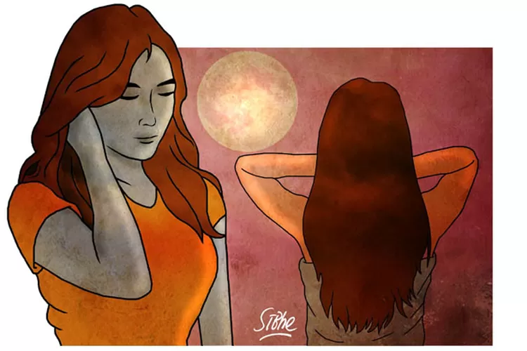 Ilustrasi cerita misteri peri penyuka sesama 3, Hapsari diminta wanita cantik untuk datang ke pohon serut setiap malam Selasa Kliwon (Sibhe)