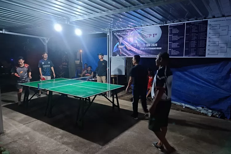Turnamen Tenis Meja Surya Cup 1 digelar warga Dusun Rendeng Kulon Timbulharjo Sewon Bantul, mulai 28 Mei hingga 3 Juni 2024.  (Foto: Dok. Istimewa)