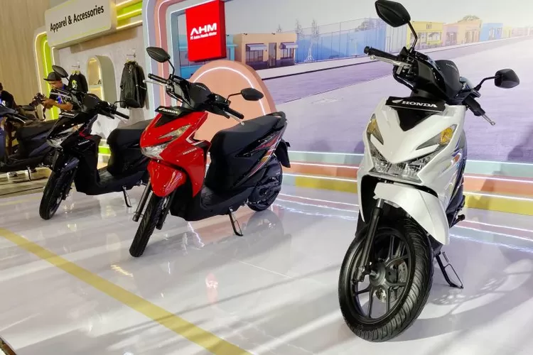 All New Honda BeAT dipamerkan pada peluncurannya di AHM Safety Riding &amp; Training Center, Cikarang Pusat, Kabupaten Bekasi, Senin (3/6/2024)  (ANTARA/Pamela Sakina)