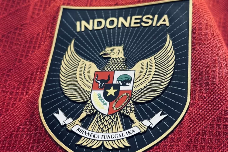 Ilustrasi - Logo Garuda yang tersemat di jersi timnas Indonesia produksi Mills.  (ANTARA/HO/MILLS)
