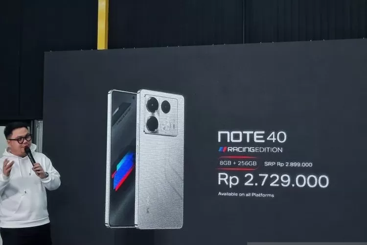 Head of Marketing Infinix Indonesia Sergio Ticoalu pada saat mengumumkan harga resmi dari Infinix Note 40 Series Racing Edition di Jakarta, Senin (24/06/2024).  (ANTARA/Chairul Rohman)