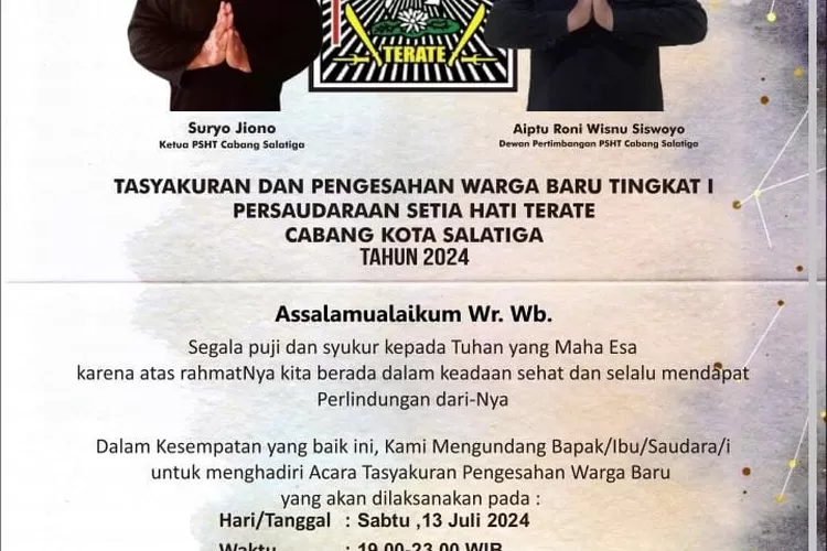 PSHT Salatiga bakal mengesahkan 202 calon warga menjadi warga tingkat I  (Foto: PSHT Salatiga. )