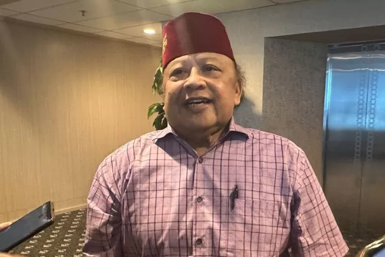Mantan politikus Partai Kebangkitan Bangsa Muhammad A. S. Hikam saat memberikan keterangan pers di kawasan Cilandak, Jakarta, Rabu (21/8/2024).  (ANTARA/Rio Feisal)