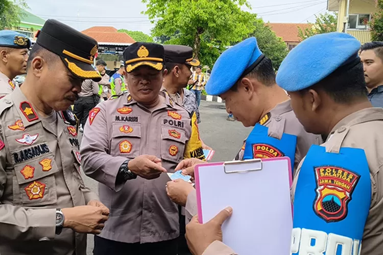Penegakan Disiplin oleh Polda Jateng di Polres Salatiga.  (Dok Humas Polres Salatiga )