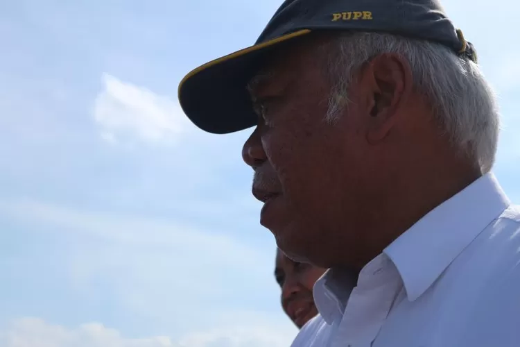 Menteri Pekerjaan Umum dan Perumahan Rakyat (PUPR) Basuki Hadimuljono saat ditemui di Istana Negara IKN, Kalimantan Timur, Kamis (12/9/2024).  (ANTARA/Rangga Pandu Asmara Jingga )