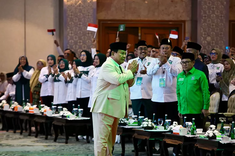 Presiden terpilih Prabowo saat menghadiri acara PKB. (Dok Tim Prabowo)