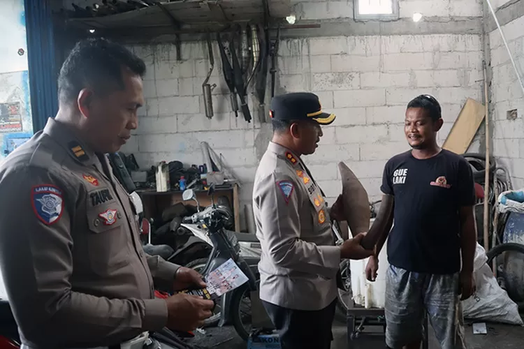 Terkait Operasi Zebra Candi 2024, Kapolres Sukoharjo AKBP Sigit imbau pemilik bengkel larang pasang knalpot brong.  (Dokumen Polres Sukoharjo)