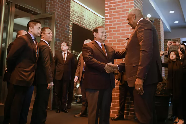 Presiden RI Prabowo Subianto saat menerima Menteri Pertahanan AS. (Dok Tim Prabowo)