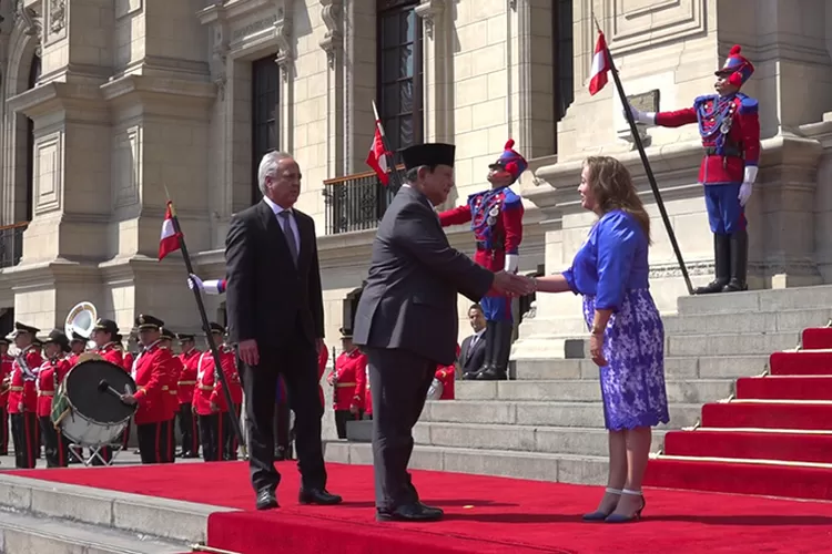 Presiden Prabowo saat mengunjungi Presiden Peru dalam lawatan internasional. (Tim Prabowo)