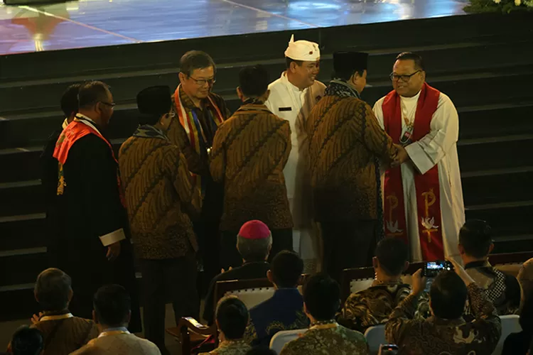 Presiden Prabowo saat hadir pada Perayaan Natal Nasional. (Tim Prabowo)